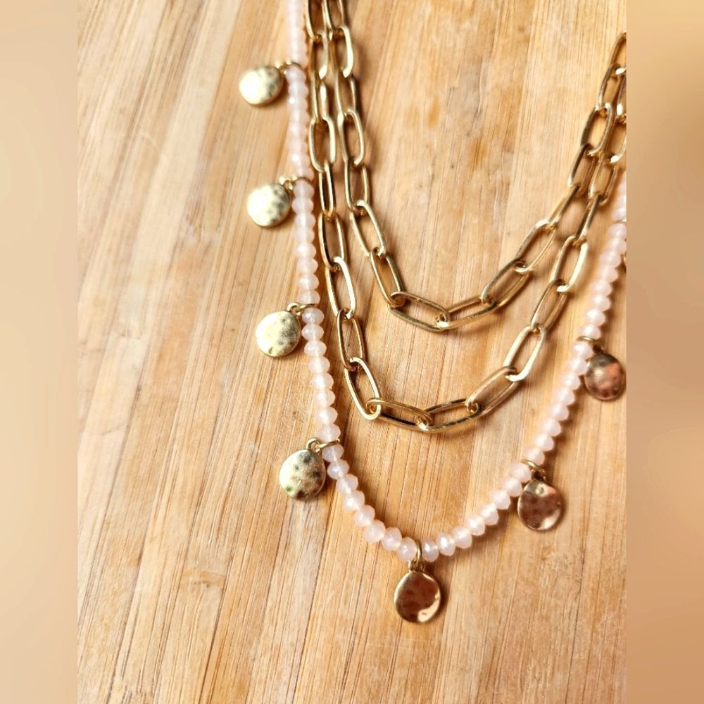 Ophelia Roe 16" multi layer necklace 3" adjustable extension costume jewelry - Picture 2 of 4